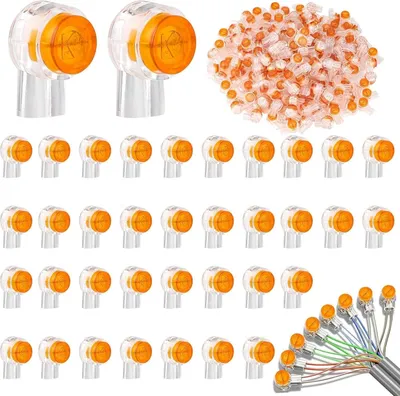Produktbild von Telefonkabel Verbinder Kabel Klemmen Verbinder, Einzeladerverbinder Wasserdicht Spleißklemmen für Kabeldaten Telefonkabel (120 Stück, K2)
