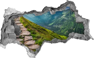 Produktbild von Selbstklebender Loch-3D-Aufkleber 95x73 cm Pfad in der Tatra