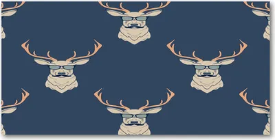 Produktbild von Tulup® Leinwandbild - 140x70 cm - Wandkunst - Drucke auf Leinwand - Leinwanddruck  - Tiere - Beige - Hipster Hirsch