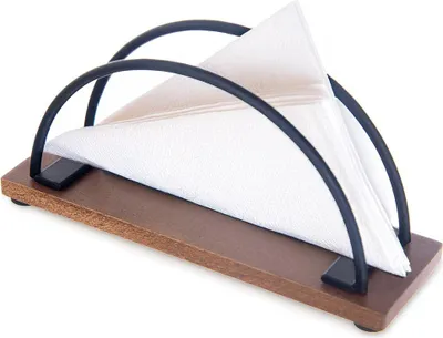 Produktbild von Serviettenhalter aus Holz und Metall schwarz RADKA 16x5x8 cm