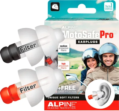 Produktbild von Alpine Motosafe Pro Ohrstöpsel Weiß  Weiß One Size