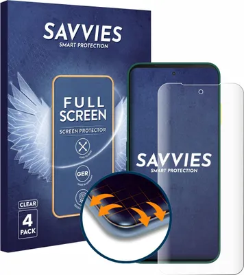 Produktbild von 4x Savvies Fullscreen Schutzfolie für Fairphone 6 Displayschutz Folie Fullcover Klar Transparent