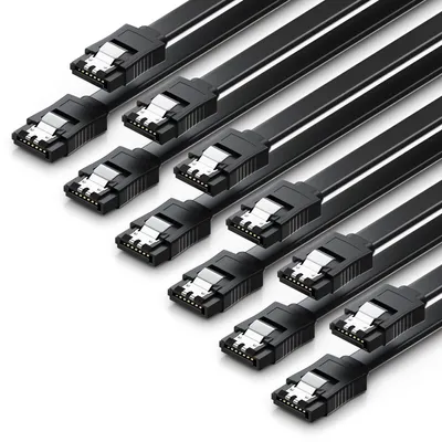 Produktbild von deleyCON SATA 3 Kabel Set 50cm 6 GBit/s, 6 Stück - Schwarz