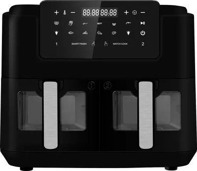 Produktbild von EUGAD Heißluftfritteuse mit 2 Schubladen, 9L, 9 Programme, 2400 W, Schwarz