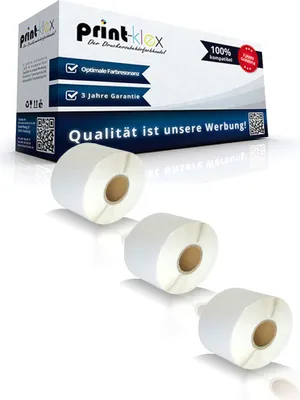 Produktbild von 3x Kompatible Etiketten-Rollen für Dymo 99012 Labelwriter 450 Labelwriter 450Duo Labelwriter 450Series Labelwriter 450Turbo 99012 S0722400 89mm x  36mm 260 Etiketten Büro Line Serie