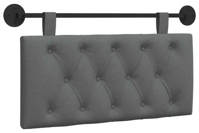 Image de Tête de lit suspendue Gris foncé Tissu