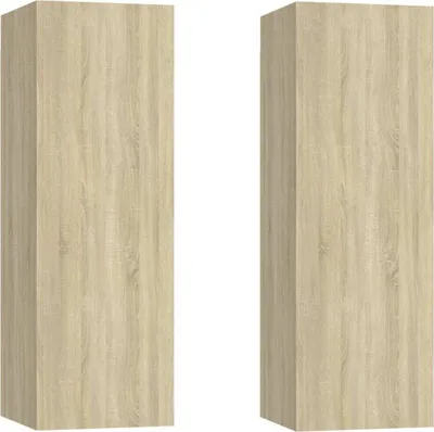 Obrázok produktu pre vidaXL TV skrinky 2 ks Dub Sonoma 30,5x30x90 cm odvodený výrobok z dreva