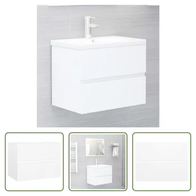 Obrázek produktu pro The Living Store Toaletní stolek bílý 60x38,5x45 cm materiál na bázi dřeva