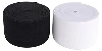 Gummiband, 3 m x 5 cm, schwarz, 70% Polyester, 30% Elastan