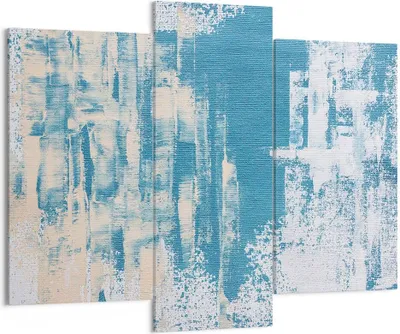 Produktbild von Bild auf Leinwand - Leinwandbild - 3 Teile - Blau Farben Hintergrund - 130x100cm - Wand Bild - Wanddeko - Wandbilder - Leinwanddruck - Bilder - Wanddekoration - Leinwand bilder - CB130x100-5062