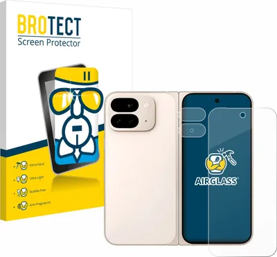 Produktbild von BROTECT Schutzglas für Google Pixel 9 Pro Fold (Display+Kamera) Schutzfolie Panzer Folie Glas Display Schutz klar