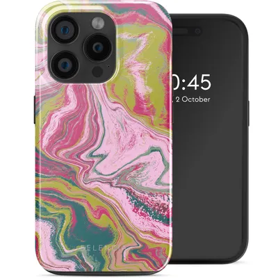 Produktbild von Selencia Vivid Rückabdeckung mit MagSafe iPhone 15 Pro - Marble Pink