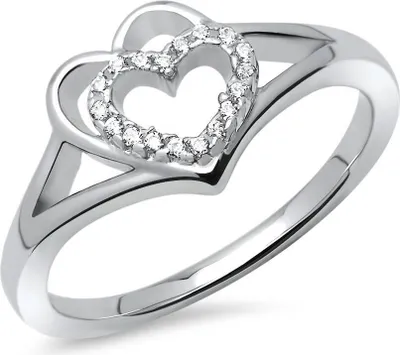 Produktbild von Herzring mit Zirkonia SR0365 (Größe: 60mm)