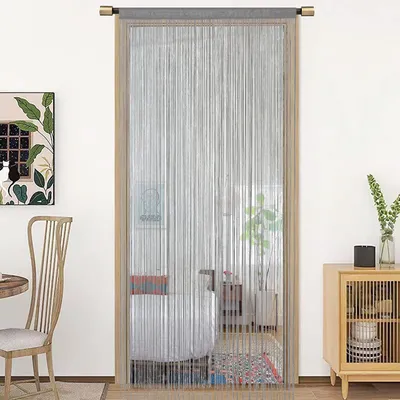 Produktbild von Vorhang für Tür oder Fensterdekoration 90x200cm Grau