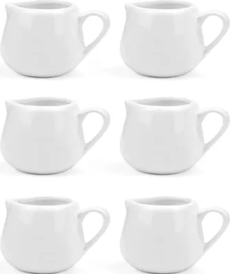 Produktbild von Mini-Milchkännchen - Keramik - Set von 6 Stück - Weiß