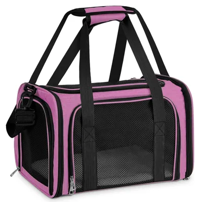 Transporttas für Katzen und Hunde, faltbar, 5 kg, M, rosa