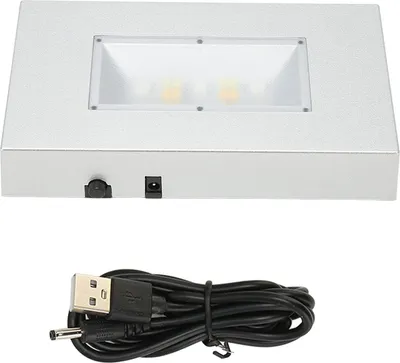 Image de Base de support d'éclairage LED, alimentée par USB, plusieurs modes d'éclairage, écran rectangulaire pour argent cristal