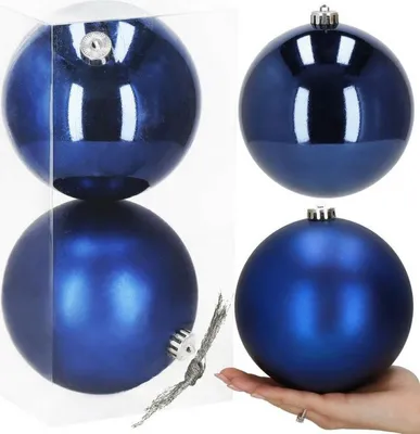 Obrázok produktu pre Vianočné ozdoby XXL modrá kombinácia - 15 cm, sada 2 ks
