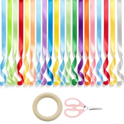 Hochzeitsband-Set, 20 Satinbänder, 2 cm x 3 m, mehrfarbig