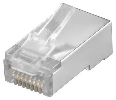 Produktbild von RJ45-Stecker, CAT 5e STP geschirmt für Rundkabel