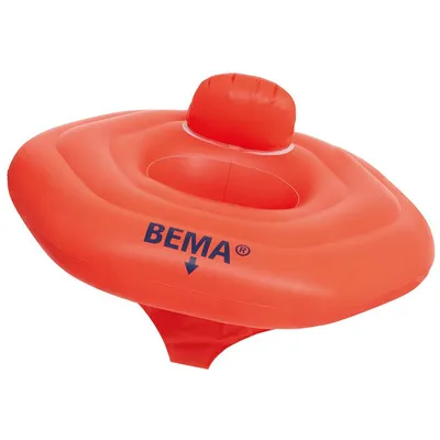 Produktbild von BEMA Baby-Schwimmsitz, orange, 72 x 70 cm, mit vier Luftkammern und zusätzlichen Sicherheitsgurten; 18005