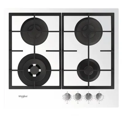 Obrázok produktu pre Whirlpool GOFL 629/WH, Biela, Vstavaný, 59 cm, Plynový, Sklo, 4 zone(s)