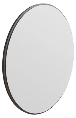 Image de Miroir en bois « Ozze » - 60 x 60 cm - Noir