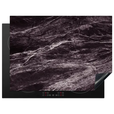 Obrázok produktu pre KitchenYeah® Kryt varnej dosky mramor - kamene - čierna - biela, 71x52cm, kuchynská dekorácia, keramický kryt varnej dosky, kryt varnej dosky