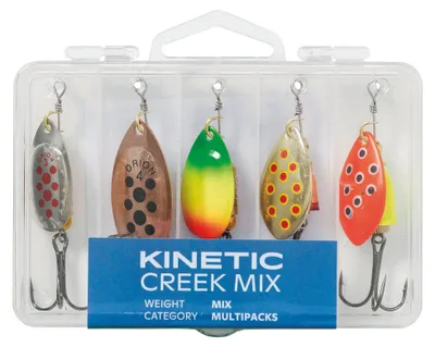 Produktbild von Kinetic CT Trout Mix Forellen Spinner Angelset - 5 Forellenköder mit Box
