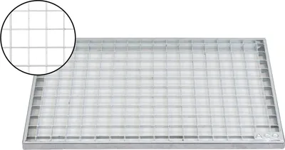 Image de ACO 60 x 40 x 2 cm Caillebotis à mailles 30/30 Caillebotis Caillebotis d'entrée Caillebotis standard Racleur Caillebotis galvanisé