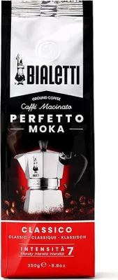 Obrázok produktu pre Bialetti Perfetto Moka Classic, 250 g, Stredne pražená, Káva, 50% Arabica, 50% Robust, Taška