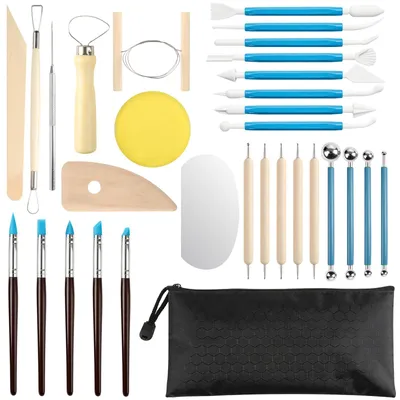 Töpferwerkzeug-Set, 31-teilig, für Keramik und Ton