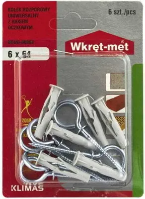 Produktbild von Spreizdübel mit Ösenhaken 6x64mm 6St
