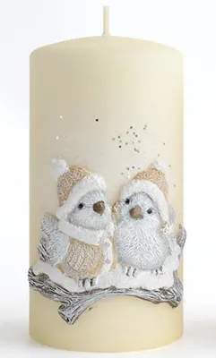 Obrázok produktu pre Vianočná sviečka PTÁČEK d7x14cm