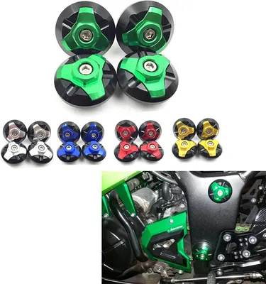 Image de 4pcs Couvercle de Trou de Cadre Bas et Haut pour KAWASAKI NINJA250/300 350 vert