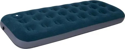 Produktbild von Famanu Luftbett mit integrierter Fußpumpe - weicher Plüschbezug - ideal für Camping und Reisen
