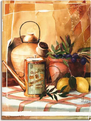 Produktbild von ARTland Leinwandbild Olivenöl Größe: 45x60 cm