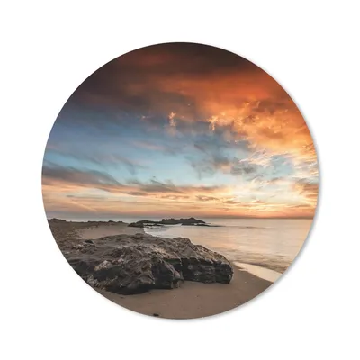 Produktbild von MuchoWow® Mauspad Mousepad Strand - Steine - Abend - Himmel - Natur 20x20 cm - Mousepads - Maus Mat - Pad - Mausunterlage - Schreibtischmatte