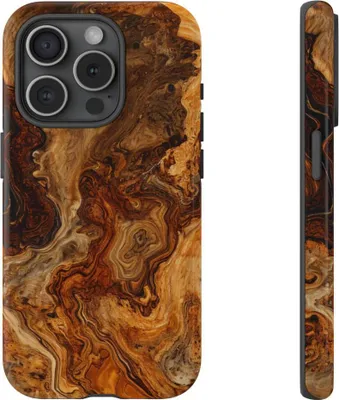 Produktbild von Edle Maserholz-Optik – Hülle Kompatibel mit iPhone 15 Pro