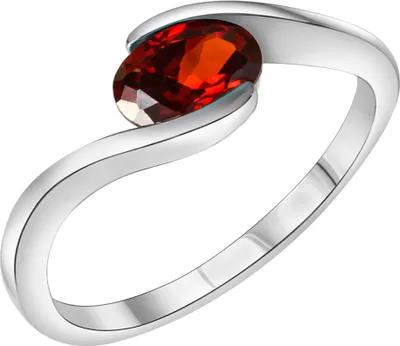 Produktbild von V Ring 925/- Sterling Silber 062 (19,7) Zirkonia rot 274270250