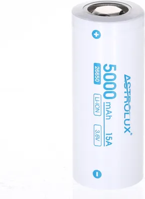 Produktbild von 1 Stück Astrolux C2650 26650 Li-Ion Akku 5000mAh, 3.6V, 15A Hochstrom, Wiederaufladbar, Ungeschützt, für Taschenlampen & RC Geräte