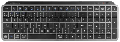 Zdjęcie produktu dla Mars Gaming MK-SILENKEYS, Bezprzewodowy, RF Wireless + Bluetooth, Przełącznik nożycowy, QWERTY, Czarny