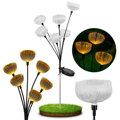 Produktbild von MasterLED Solar Gartenleuchte LED – 3000K Warmweiß – 84 cm IP44 – Erdspieß Blütendesign – Außenbeleuchtung