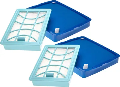 Produktbild von vhbw 2x Abluft-Filter, 2x Ansaugfilter kompatibel mit Philips PowerPro Expert FC9738, FC9736, FC9739, FC9735, FC9734/01, FC9737, FC9741/09 Staubsauger