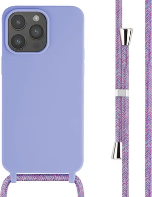 Image de imoshion Étui en silicone avec dragonne pour l'Apple iPhone 15 Pro Max - Violet
