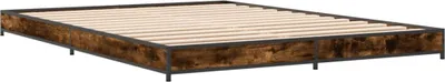 Produktbild von Bettgestell Räuchereiche 120x200 cm Holzwerkstoff und Metall