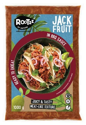 Immagine prodotto di Rootzz Of Nature Jackfruit BBQ 1000g – Alternativa al barbecue vegana e senza glutine