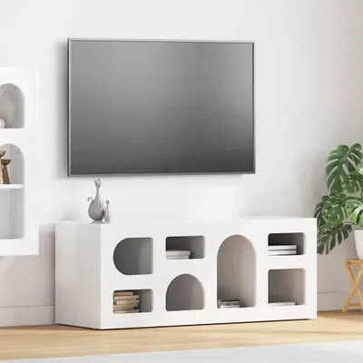 Produktbild von BEI CLORIS TV-Schränk Hochglanz Weiß 100 x 35 x 40 cm Holzwerkstoff - TV-Schränke Stabli8962244
