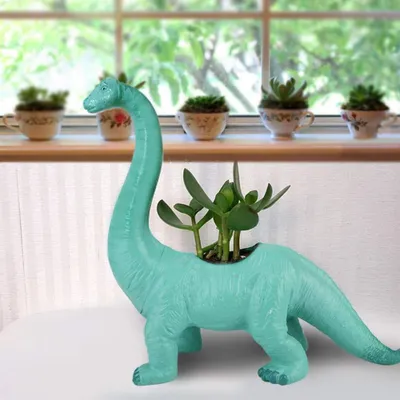 Productafbeelding van Leuke bloempot in de vorm van een dinosaurus, geschikt voor bonsai en vetplanten