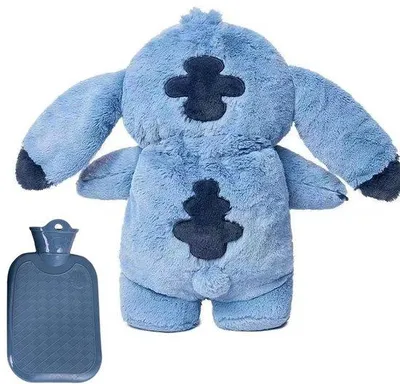 Zdjęcie produktu dla Unyqoos® Termofor z pluszu, 500 ml – kompaktowy, przenośny termofor z odpinanym, nadającym się do prania pokrowcem, przeznaczony dla niemowląt, dzieci i dorosłych